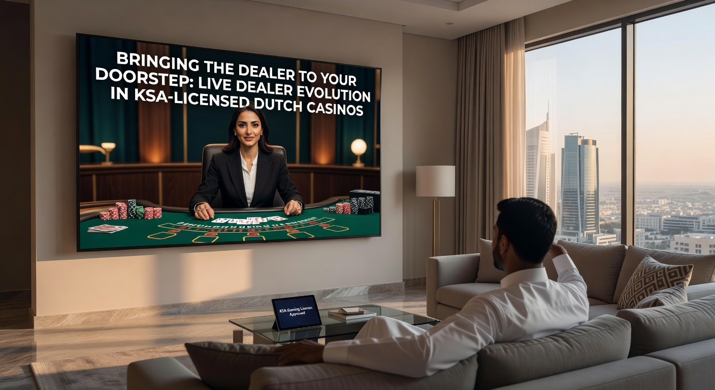 Speler aan tafel met live dealer op mobiel scherm in een Nederlands huishouden, symboliserend de thuiservaring bij KSA-casinos