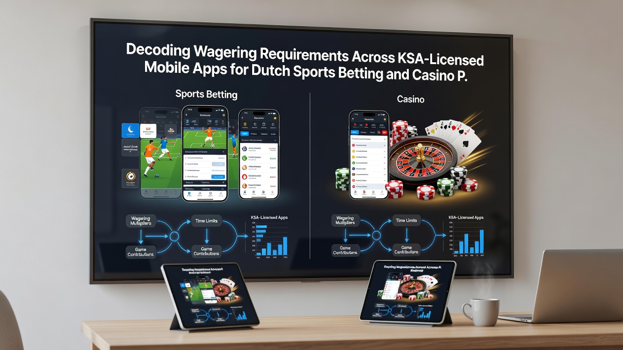 Gebruikersdashboard in een KSA-app met voortgang van wagering requirements