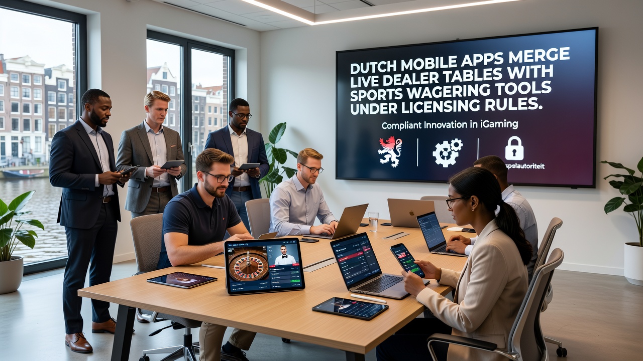 Gebruikersinterface van een Nederlandse gokapp met live en sport opties