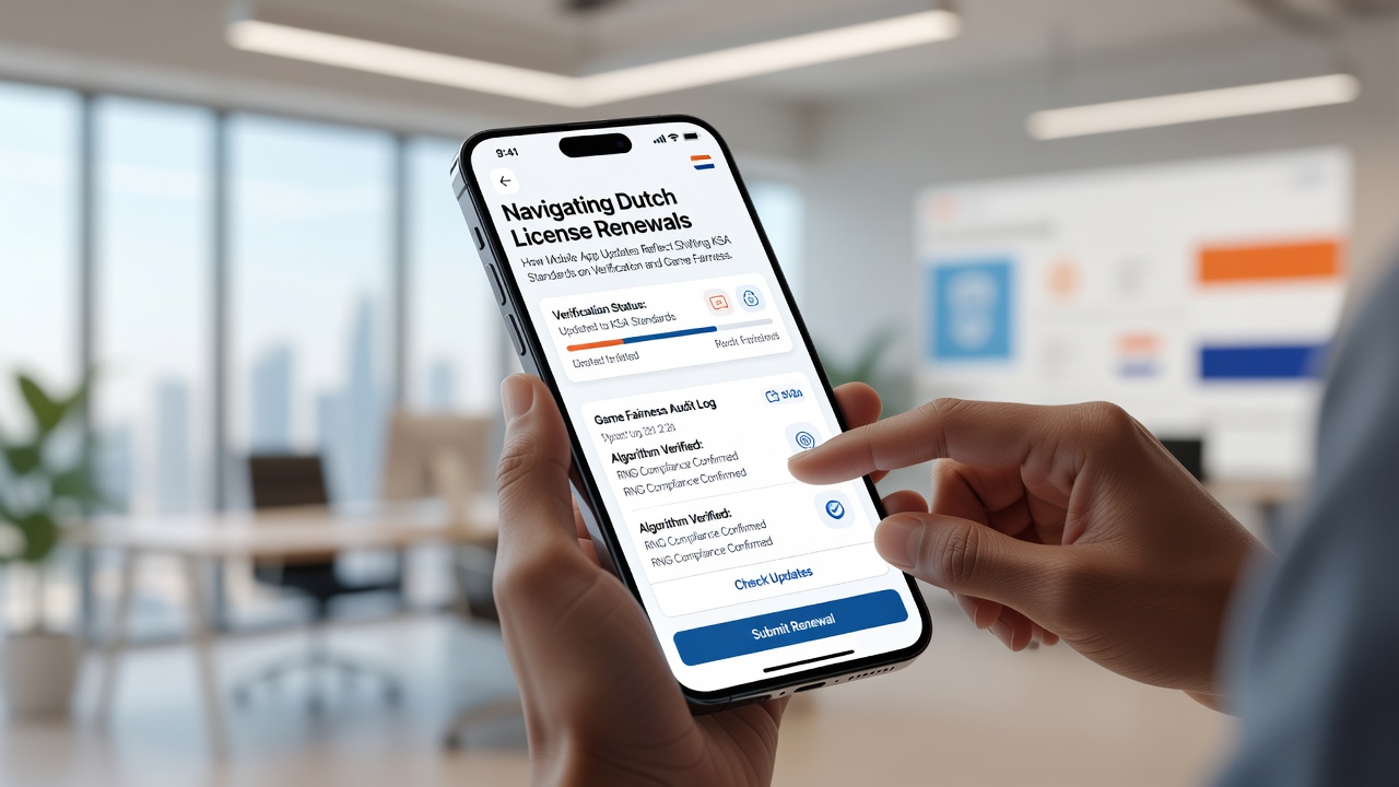 Mobiele app updates tonen verificatieprocessen en spelcontroles onder KSA-licenties in Nederland