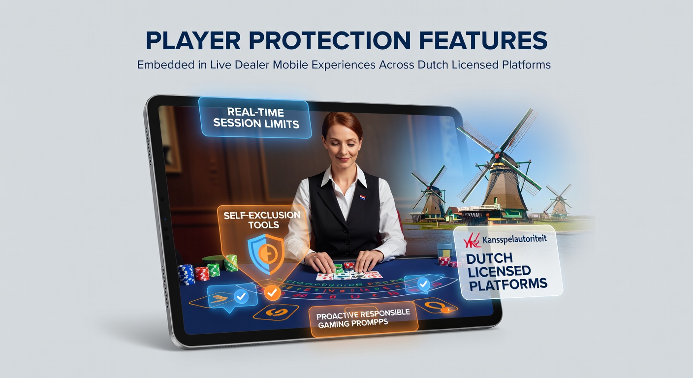 Mobiele live dealer interface met zichtbare beschermingsopties zoals pauzeknop en limietinstellingen