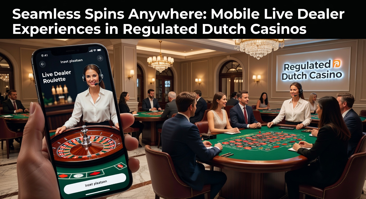 Mobiele telefoon met live dealer blackjack tafel in een Nederlands casino app, dealer deelt kaarten uit terwijl kaarten en fiches scherp in beeld zijn