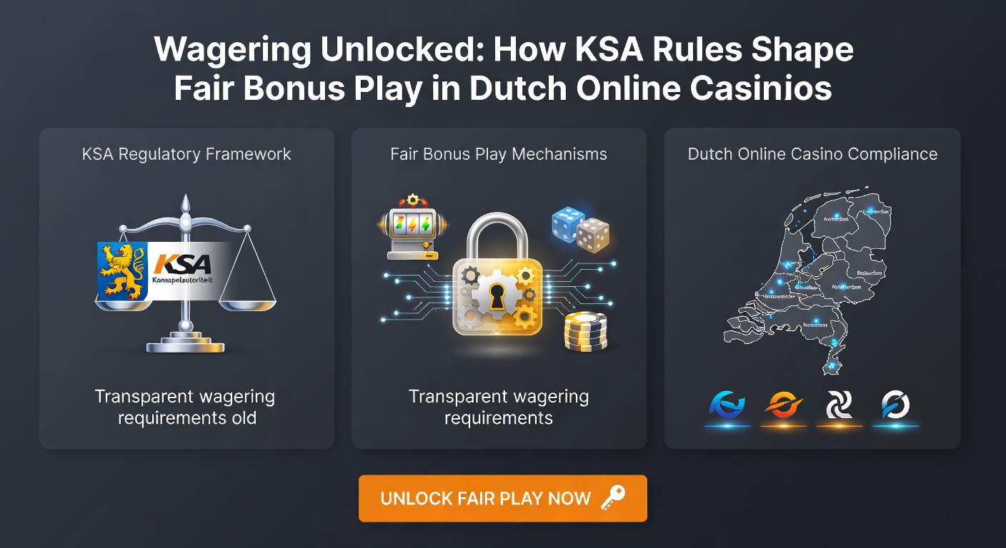 Grafiek met wagering-vooruitgangsbalk en KSA-goedkeuringsstempel, illustrerend fair play in bonusrondes